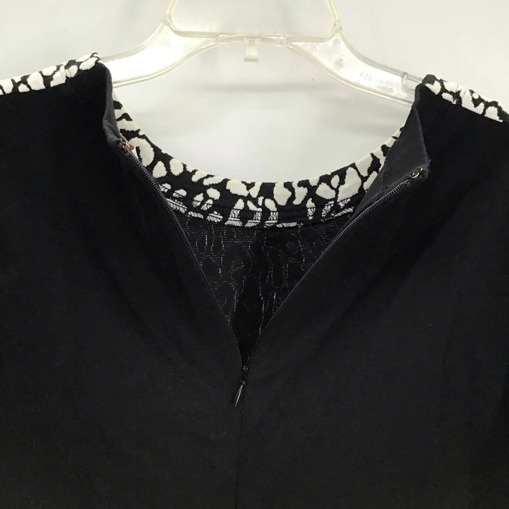 Kate Spade NY Leopard Jacquard Panel Top Career Black/White Size Medium - Picture 7 of 8